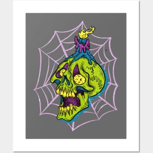 Spider web candle skill Posters and Art